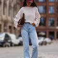 Sweatshirt REMY Retro - Rosa Mesclado